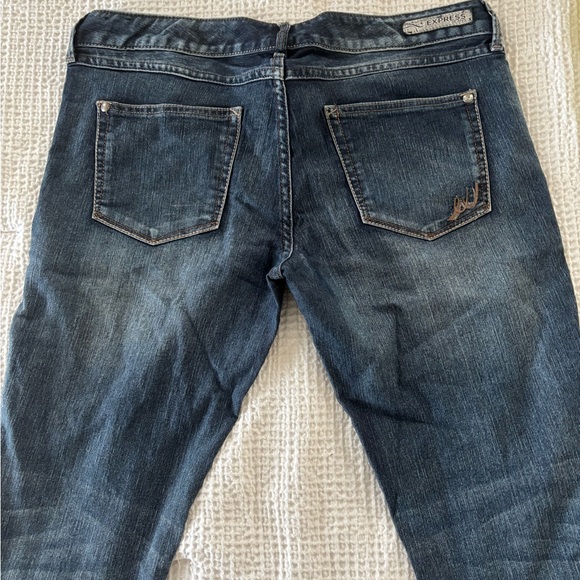 Express Dark Blue Women's Boot Cut Jeans - Picture 6 of 6